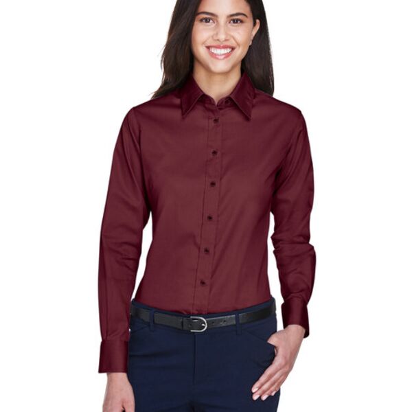 Ladies' Easy Blend™ Long-Sleeve Twill Shirt with Stain-Release Thumbnail