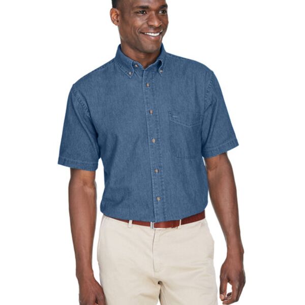 Men's Short-Sleeve Denim Shirt Thumbnail