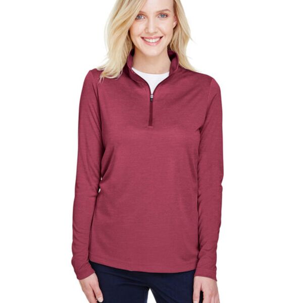 Ladies' Zone Sonic Heather Performance Quarter-Zip Thumbnail